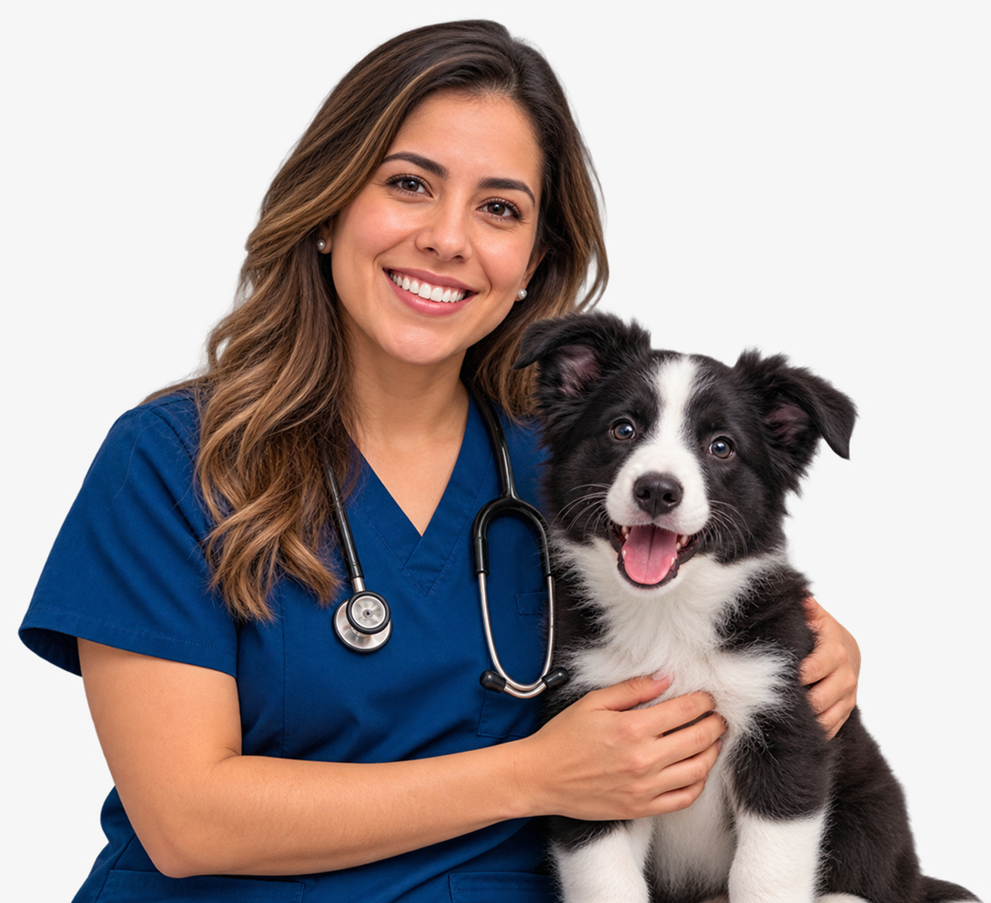 Veterinaria y Border Collie