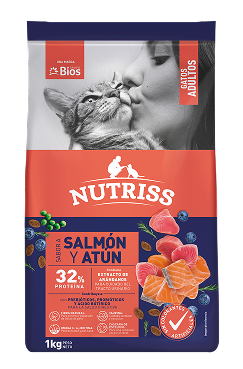 Nutriss sabor salmon y atún para gatos adultos