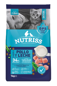 Nutriss sabor leche para gatos cachorros