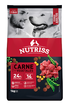 Nutriss sabor carne y vegetales para perros adultos