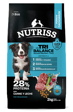 Nutriss Tribalance con carne y leche para perros cachorros