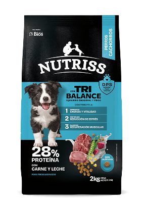 Nutriss tribalance para perros cachorros con Carne y Leche